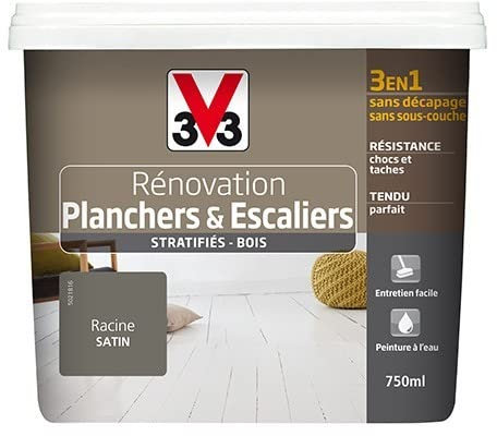 peinture rénovation planchers & escaliers racine satiné 0.75 l - V33
