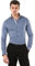 Vincenzo Boretti Camicia Elastica Uomo Eleganti, Taglio Molto Aderente (Extra Slim-Fit), Stretch, Collo Classico, Manica Lunga, a Quadri - Easy Iron, Facile da Stirare Blu Scuro 43-44