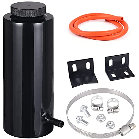 EVIL ENERGY Coolant Overflow Tank, Radiator Overflow Bottle 800ml Aluminum Universal Black