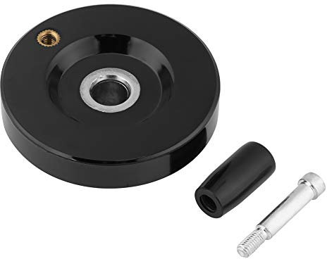 Schwarzes rundes Bakelit-Drehbank-Fräsmaschinen-hinteres Kräuselungs-Handrad mit Drehgriff für Drehbank-Fräsmaschine(10 * 63mm)
