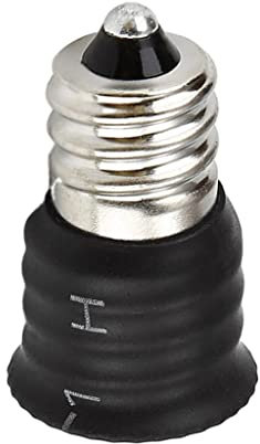 LOVIVER Lampensockel Adapter Umwandlern E12 auf E14 Lampensockeladapter Schwarz