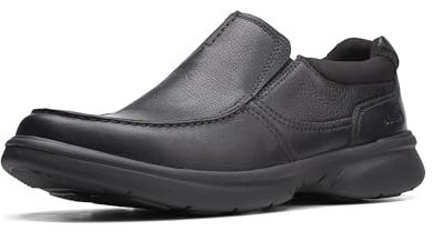 Clarks Bradley Free, Mocasín Hombre, Black Leather, 42 EU