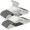 SONGMICS Kleiderbügel 50er Set, Bügel aus Kunststoff, rutschfest, platzsparend, Dicke 0,5 cm, 42 cm lang, um 360° drehbarer Haken in Silber, weiß-dunkelgrau CRP020W02