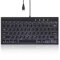 Perixx PERIBOARD-429 - Mini teclado con cable retroiluminado, diseño delgado y ligero, teclas multimedia, para ordenador portátil, PC, diseño de EE. UU.