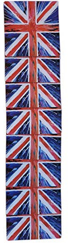 Union Jack Drink Coasters Set of 8 - Spin Modern Painting Design on Both Sides/Cocktail Beverage Mats/for Mug Cup or Glass/British Flag Souvenir from London England UK/for Home Bar Restaurant Party
