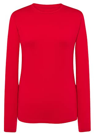 FYL Camiseta de manga larga para mujer, rosso, M