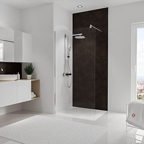 Schulte DecoDesign Duschrückwand, Metall Rost Dekor, 100 x 255 cm, Wandverkleidung aus 3 mm Aluminium-Verbundplatte als fugenloser Fliesenersatz
