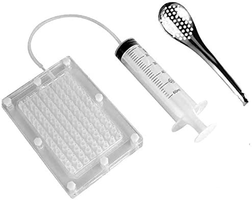 Macchina Per Caviale 96 Fori, Contagocce Per Sferificazione, Kit Per Gastronomia Molecolare, Setaccio Per Dispenser Di Salsa Di Uova/Con Cucchiaio E Siringa