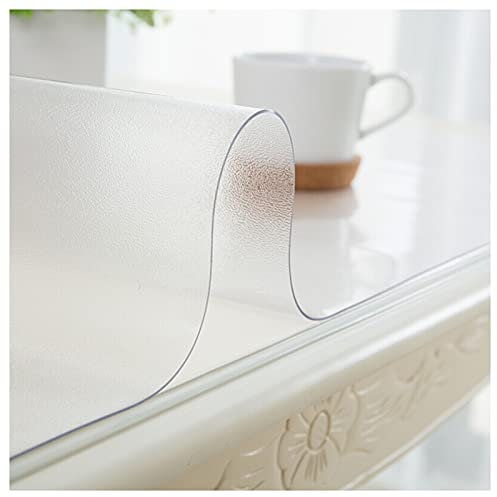 Tischschutzfolie Transparente,Tischdecke,Tischfolie Einseitig Matt Keine Blasenbildung,Schutzfolie 1.5mm/2mm/3mm für Glastisch,Abwischbar Tischschutz