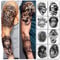 Realistische temporäre Tattoos, klebrige Tattoos, gefälschte Tattoos, Jesus, Engel, Jäger, Uhren, für Unisex große temporäre Tattoos (Design 2)