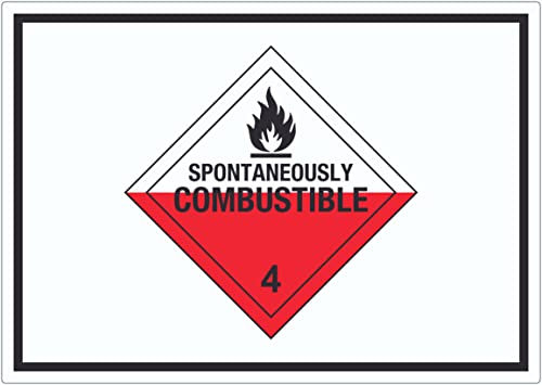 Aufkleber Selbstentzündliche Stoffe Symbol Spotaneously Combustible A6 (105x148mm)