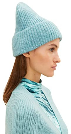 TOM TAILOR Denim Damen Beanie Mütze 1033066, 30564 - Reef Blue Melange, ONESIZE