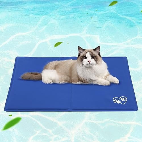 CAROMIO Dog Cooling Mat Medium, Scratch Resistant Cooling Mat for Dogs 65x50cm- Self Cooling Mat No Need to Freeze, Non Toxic & Keep Pets Cool All Summer