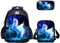 MATMO Juego de mochila y lonchera de dinosaurio para niños, mochila de hombro, estuche para lápices, Juego de 11 mochilas de unicornio, Medio, dibujos animados