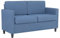Migone 2 Sitzer Sofa Couch Sofa Klein Sessel mit Lehne Abnehmbarem Leinen Stoff Gepolstertes Sofa Modern Design Taupe bis 250kg，Blau