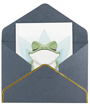 Lustige Yoga-Frosch-Grußkarten, Weihnachtskarten, Weihnachtskarten mit glattem Papier und glatter Schrift.