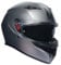 AGV - K3 E2206 MPLK Motorradhelm, Herren Integralhelm, ECE Vollvisierhelm mit Schweißabsorption, Spoiler, Lüftungsschlitzen und Kratzfestem UV-Visier, mit Intercom Ready, Grau