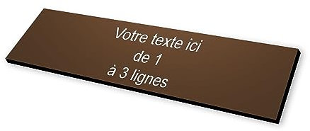 Plaque gravée Boite aux Lettres autocollante 10x2,5cm STANDARD personnalisable - 1 à 3 lignes sans frais supplémentaires marron