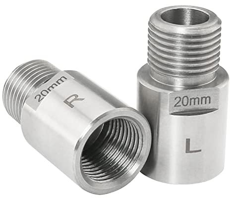 ITROLLE 1 Paar Fahrradpedalverlängerungen aus Stahl, erweiterter Pedal-Abstandshalter, robuster Stahl, passend für die meisten von 9/16 Zoll Gewindepedalen, Fahrrad, SPD, MTB, BMX, Straße,