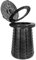 JC WANG Portable Toilet, Collapsible Camping Stool Extra Large (Pure Black)