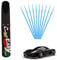 Cutiolly Stylo Retouche Peinture,Stylo Retouche Voiture,Stylo Retouche Peinture Voiture,Stylo Reparation Voiture,avec 10 Pinceau pour Retouche Voiture,pour Réparation des Rayures Auto,Noir