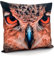 heimtexland ® Dekokissen Bezug Winter Tiere Foto Digitaldruck Kuschelige Velour Kissenhülle 40x40 Deko Kissen Typ831 Eule