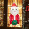 COSTWAY Aufblasbarer Weihnachtsmann aus dem Fenster, 100CM LED Deko Weihnachten aufblasbar, Weihnachtsdekoration draußen, Weihnachten Deko für Hof, Garten und Rasen