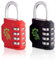 Spanner In the Works® | Padlocks with Code | 4 Digit Weatherproof Combination Padlock Outdoor | Gym Locker Padlocks (Pack of Two, Red and Black Coded Number Locks)
