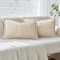 EMEMA Kordsamt Kissenbezüge Weich Dekokissen Dekorativ Kissenbezug 30x50 cm Kissenhülle Sofakissen Zierkissen Couchkissen 2er Set für Wohnzimmer Schlafzimmer Creme