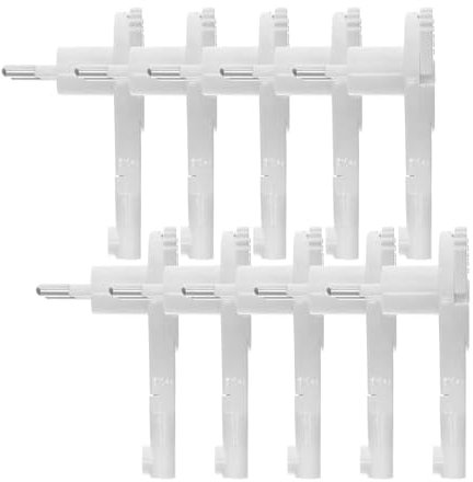 KEL 10 stück ultraflacher winkelstecker ohne erdung, weiß, superflacher 2P 230V/6A stecker zur verlängerung und reparatur - extraflacher winkelstecker IP20, flachstecker, weiß