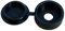 JAM2DAY 50 x Screw Cover Caps for 6-8 Gauge Screws (Metric 3.5 to 4.2), Hinged Type (Black)