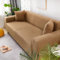 Sofaschoner Braun Sofaüberwurf Weich Spandex Sofaschoner rutschfest Couch Überwurf Waschbare Sofa Überzug Sofabezug mit Elastischen Riemen Sofabezug L Form Pflegeleicht 4 Sitzer