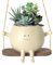 Whrcy Pot à fleurs suspendu avec balançoire, pot pour jardinière Swing Face, pot avec visage en résine pour plantes d'intérieur et d'extérieur, pot à fleurs à suspendre avec design unique du visage