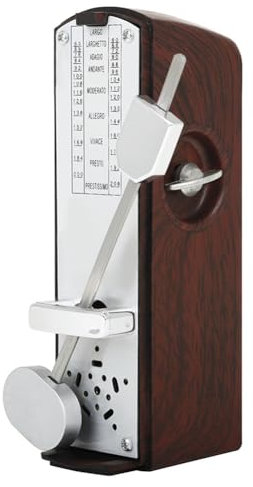 Reykentu Mechanische Metronomen mit einfachem Lochdesign, fünfzackiger Sternverstärker, einstellbare Metronomgeschwindigkeit von 60 bis 208 Takt B