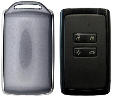 Coque de Clé Renault Rafale Carte Main-Libre Compatible Renault/Dacia Made in France Peinture Automobile (Gris SCHISTE)