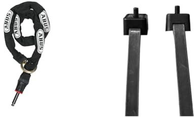 ABUS Rahmenschloss-Einsteckkette – Adaptor Chain 2.0 8KS & Spannbänder LH-Adapter - zur Befestigung von Rahmenschlössern am Rad - Schwarz
