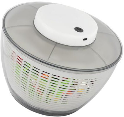 Essoreuse à salade électrique - Grand - 4,75 l - Sèche-salade électrique - Pour fruits et légumes - Rechargeable via USB - Séchage rapide - Ustensile de cuisine amovible et portable - Avec couvercle