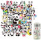100 PCS Panda Aufkleber Niedliche Tiere Aufkleber Cartoon Deko PVC Wasserdicht ist Nicht Trocken Diversität DIY Panda Aufkleber Dekoration für Laptops Koffer Skier Gitarren Motorrad