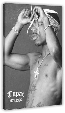 tcagd Tupac Leinwand-Poster, Wandkunst, Dekordruck, Gemälde für Wohnzimmer, Schlafzimmer, Dekoration, 30 x 45 cm