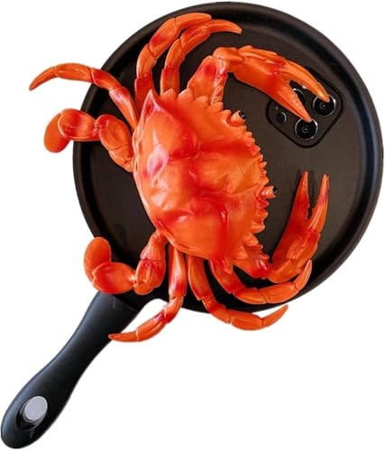 TRADAY 3D Frying Pan Skillet Novelty Food Phone Case Compatible with iPhone 16