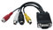 System-S Cavo VGA 2 in 1 20 cm maschio a S-Video femmina & RCA 3 RCA composito femmina