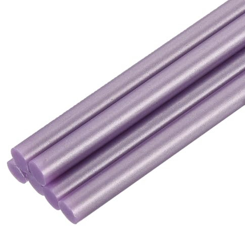 sourcing map 6pcs Mini Hot Glue Sticks for Glue Gun 7mm x 100mm Small Glue Sticks, Metallic Purple