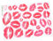 ARTIBETTER 1set Living Room Sticker Bedrooms Kiss Decorations Bedroom Decal Mural Peel Decor Lip Live Lilac Decorative Sticker Pink 2pcs