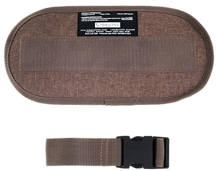 Hippychick Hipseat Verlängerungsgurt Babytrage Zubehör Extra 15cm Spannweite für mehr Komfort Braun Denim Mokka