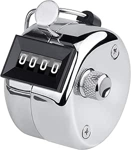 Harts. Metal Tally Counters Clicker, 4-Digit Hand Held Mechanical Clicker Counter Sport Stadium Coach Referees School Event, Count