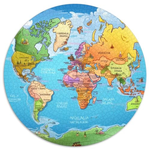 KKunste von Europa Puzzles Lernspiel Spielzeug Wohndekoration 1000-teiliges Europäische Geographie Puzzle Perfekt Für Damen, Herren, Kinder Ab 14 Jahren 1000pcs (67.5x67.5cm)