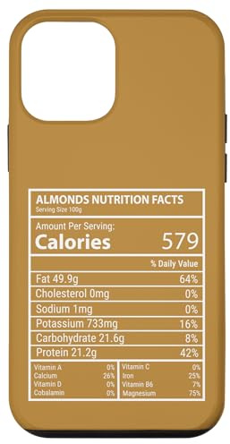 Almond Nutrition Facts Macro Tracker Funny Nut Label Design Case for iPhone 12 mini