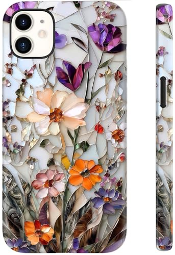 ESDOT for iPhone 12 Mini Case,Cute Preppy Floral Cover for Women | Compatible with Magsafe, Dual-Layer Hard Shell + Soft Silicone, Trendy Aesthetic Y2K Phone Cover for Girls