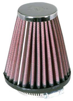 K&N Universal Clamp-On Air Filter: High Performance, Premium, Replacement Engine Filter: Flange Diameter: 2.0625 In, Filter Height: 4 In, Flange Length: 0.625 In, Shape: Round Tapered, RC-1200