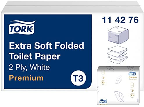 Tork Papier Toilette Feuilles extra-doux blanc T3, Premium, 2 plis, 30 x 252 feuilles, 114276